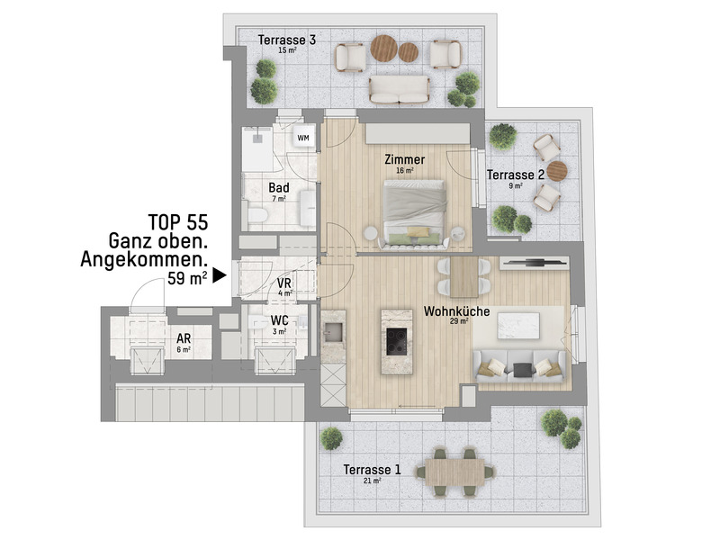 1220, Wagramer Stra�e, Beim Donau Zentrum, U1 und Alte Donau, 2-Zimmer-Eigentumswohnung  /  / 1220&nbsp;Wien / Bild 2
