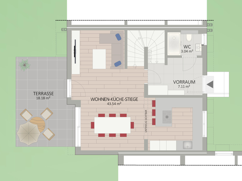 1220, Obstgartenweg, Nahe Donau Zentrum, Alte Donau und U1, Reihenhaus  /  / 1220&nbsp;Wien / Bild 2