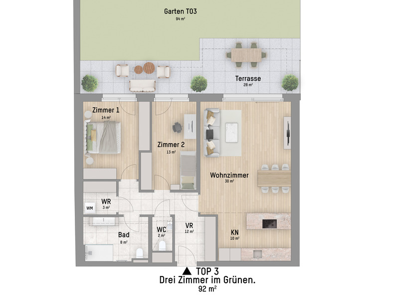 1210, Br�nner Stra�e, In Stammersdorf, 3-Zimmer-Eigentumswohnung  /  / 1210&nbsp;Wien / Bild 2