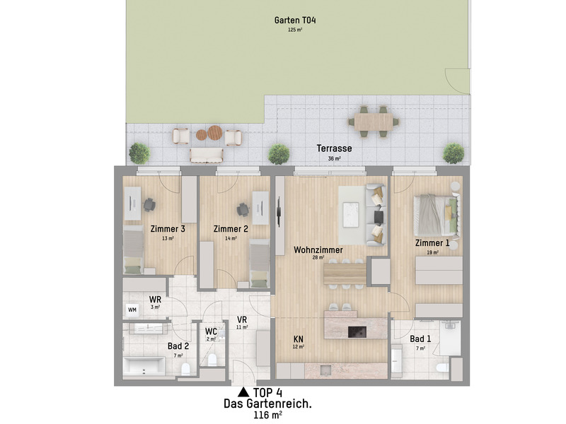 1210, Br�nner Stra�e, In Stammersdorf, 4-Zimmer-Eigentumswohnung  /  / 1210&nbsp;Wien / Bild 2
