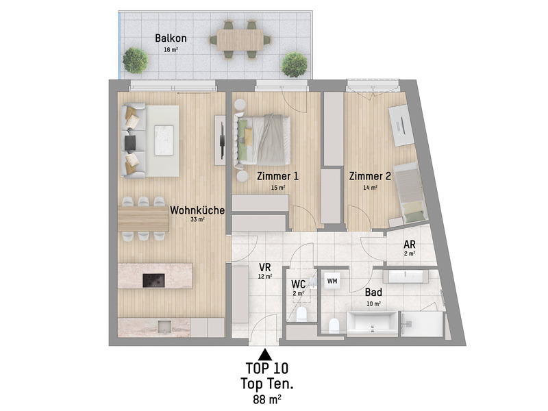 1210, Br�nner Stra�e, In Stammersdorf, 3-Zimmer-Eigentumswohnung  /  / 1210&nbsp;Wien / Bild 2
