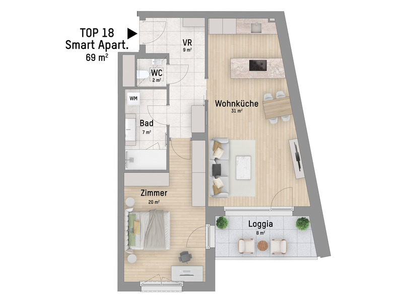 1210, Br�nner Stra�e, In Stammersdorf, 2-Zimmer-Eigentumswohnung  /  / 1210&nbsp;Wien / Bild 2