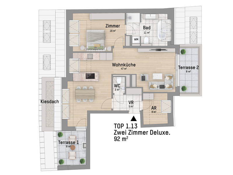 1220, Hausfeldstraße, In 2 Fahrradminuten zur U2, 2-Zimmer-Eigentumswohnung / / 1220 Wien / Bild 2
