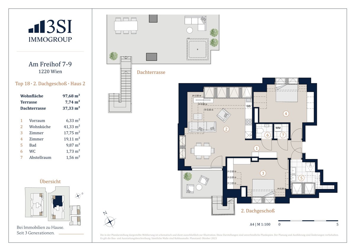 NEUBAU U1 Kagraner Platz! Dachterrassen Traumwohnung /  / 1220 Wien / Bild 7