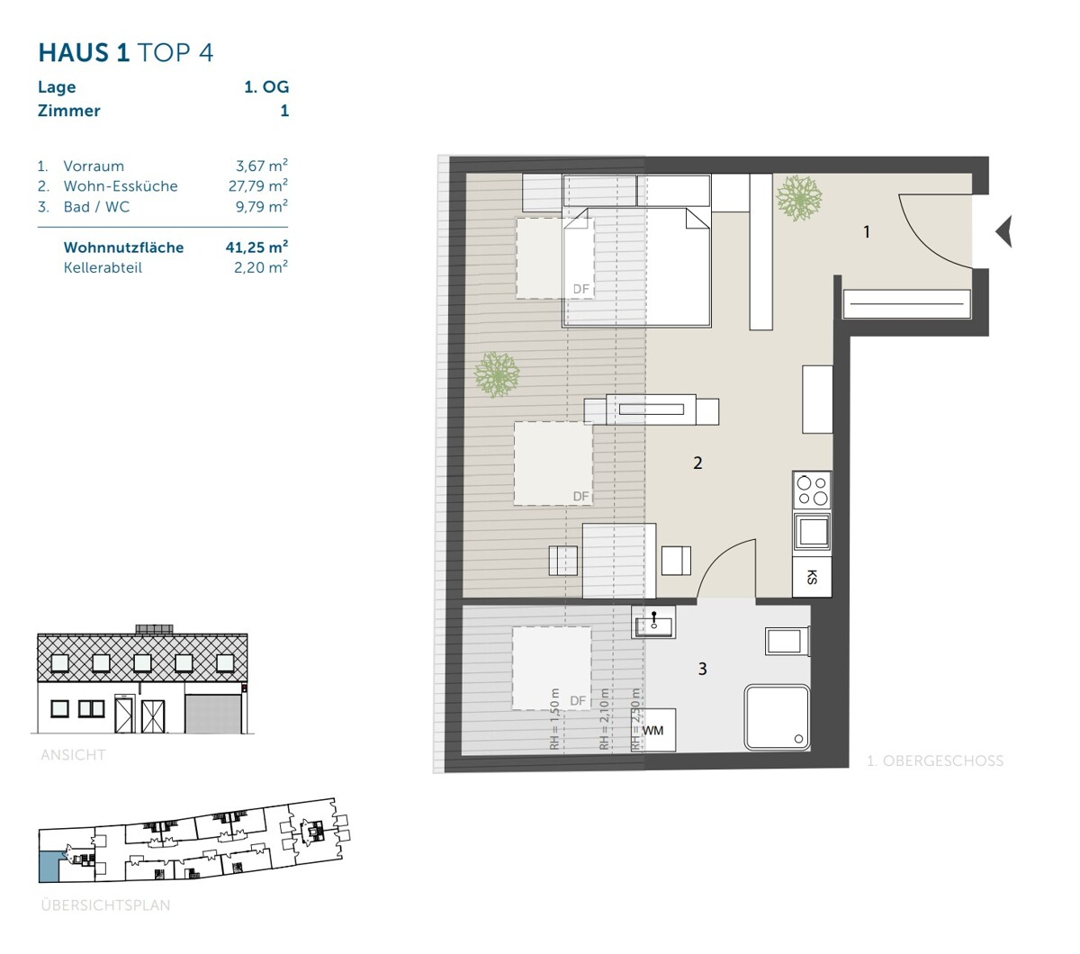 Kompaktes City-Loft: 1 Zimmer, groe Wohnkche & Bad mit WM-Anschluss /  / 1220 Wien / Bild 4