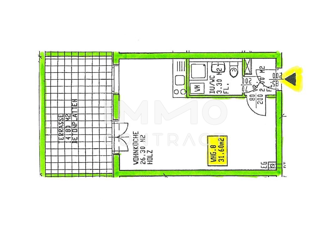 SINGLE-HIT:  Schne Klein-Wohnung bei der KF-UNI mit TERRASSE - Heinrichstrae 47b Top 08A /  / 8010 Graz / Bild 6