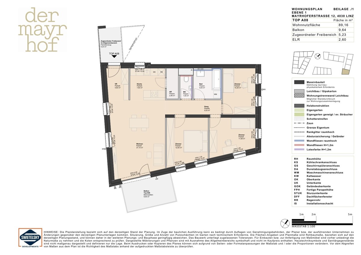 Moderner Familientraum fr naturliebende Stadtmenschen - 4-Zimmer Wohnung provisionsfrei! /  / 4030 Linz / Bild 2