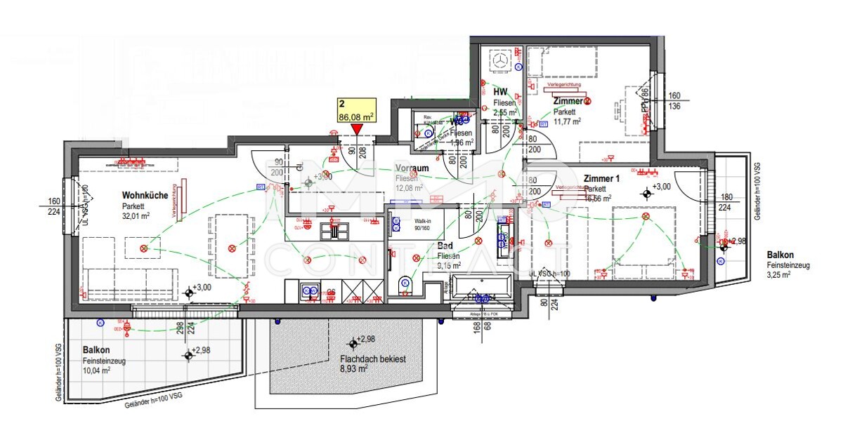 Erstbezug-Modern, hell & komfortabel ? 3-Zimmer-Wohnung mit Balkon zum Verlieben! /  / 1220 Wien / Bild 9