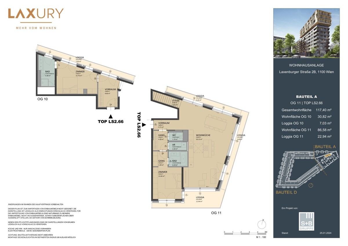 Luxus Pur: Penthouse directly at the main train station: Commission-free + Completion in October /  / 1100 Wien / Bild 3