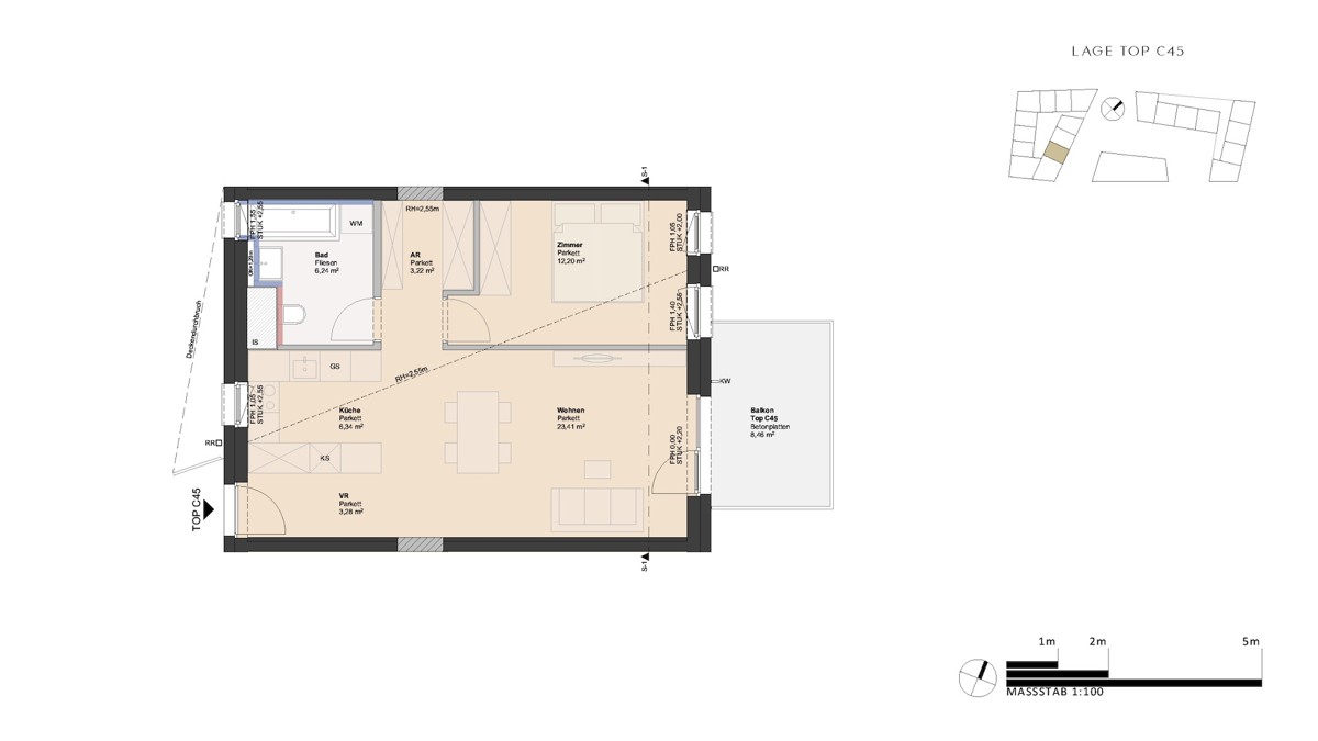 Ruhige 2-Zimmer Wohnung in guter Wohnlage - provisionsfreier Erstbezug! /  / 4030 Linz / Bild 1