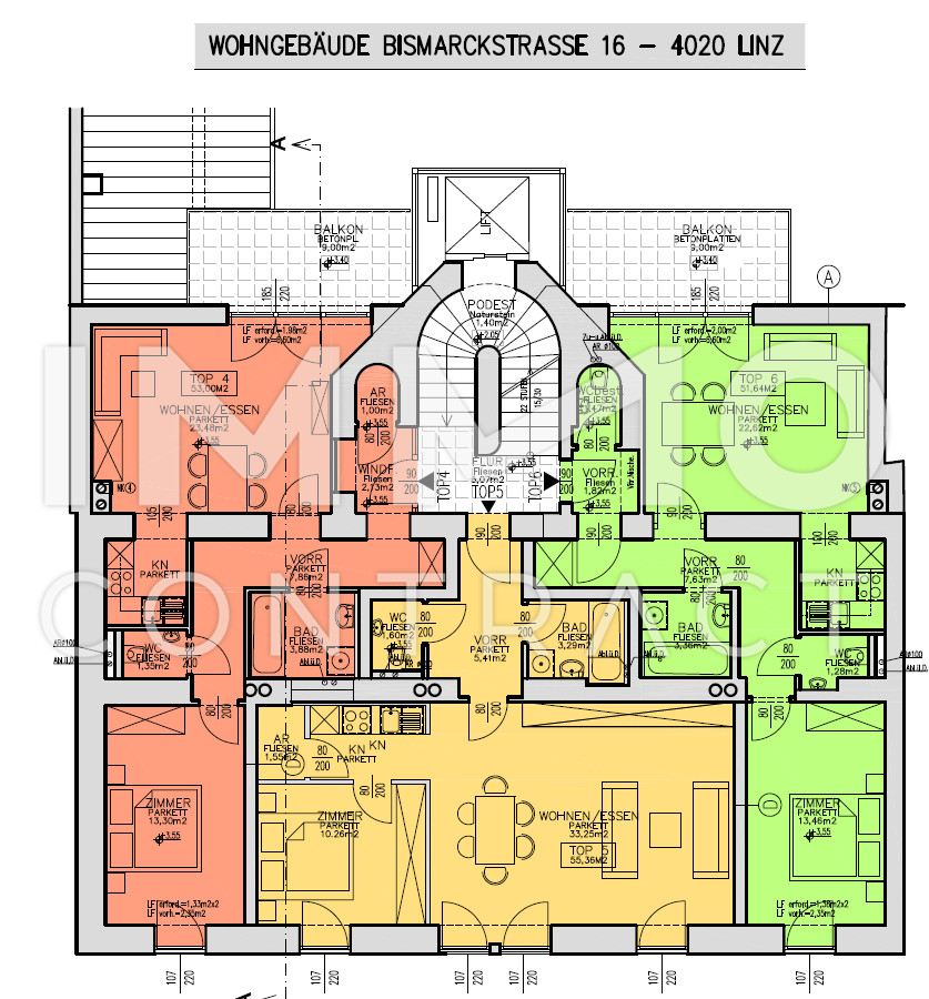 Ideale 2- Zimmer Wohnung mit groem Balkon - Bismarckstrae 16 - Top 4 /  / 4020 Linz / Bild 6
