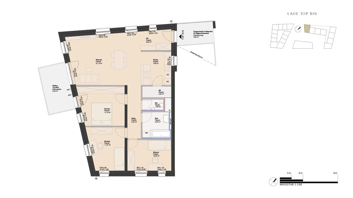Neubau Erstbezug - ideal aufgeteilte 4-Zimmer Wohnung provisionsfrei! /  / 4030 Linz / Bild 1