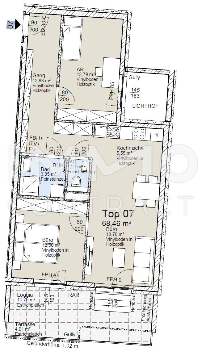 Provisionsfrei! Erdgeschowohnung mit Terrasse im begrnten Innenhof. Angenehm ruhig /  / 1140 Wien / Bild 3