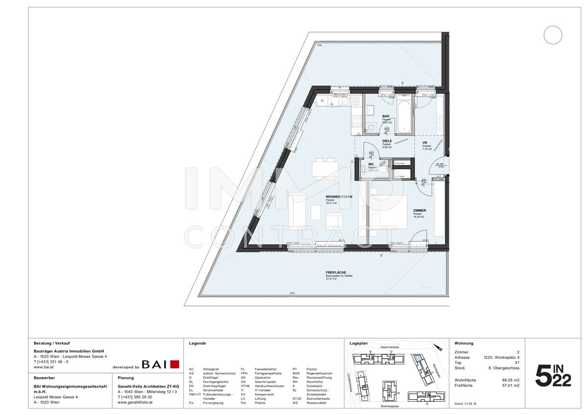 Moderne Neubauwohnung direkt an der U2 Aspernstrae /  / 1220 Wien / Bild 8