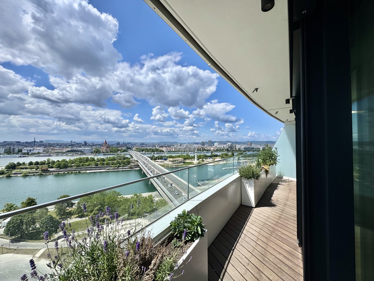 NEU! Doorman, Gym, Pool, div. Lounges UND den schönsten Ausblick auf Stephansdom, Prater & Neue Donau