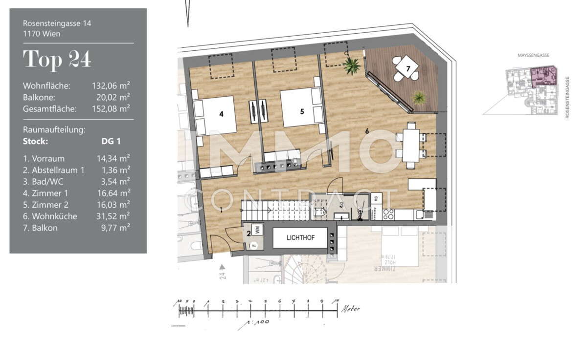 Exklusive Dachgeschoss-Maisonette- 4 Zimmer- 2 Terrassen /  / 1170&nbsp;Wien / Bild 1