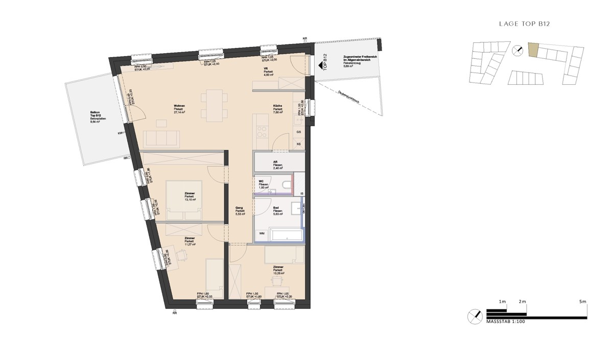 Urbane Lebensqualitt in grner Oase - 4-Zimmer Wohnung provisionsfrei! /  / 4030 Linz / Bild 1