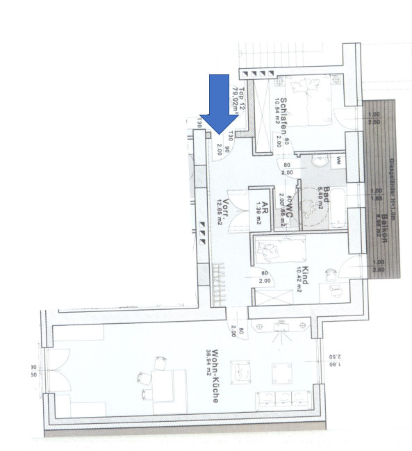 Tolle 3-Zimmer Balkonwohnung in der  Drouotstrae 4 - Top 12 - ideal fr "WGs" /  / 4020 Linz / Bild 2