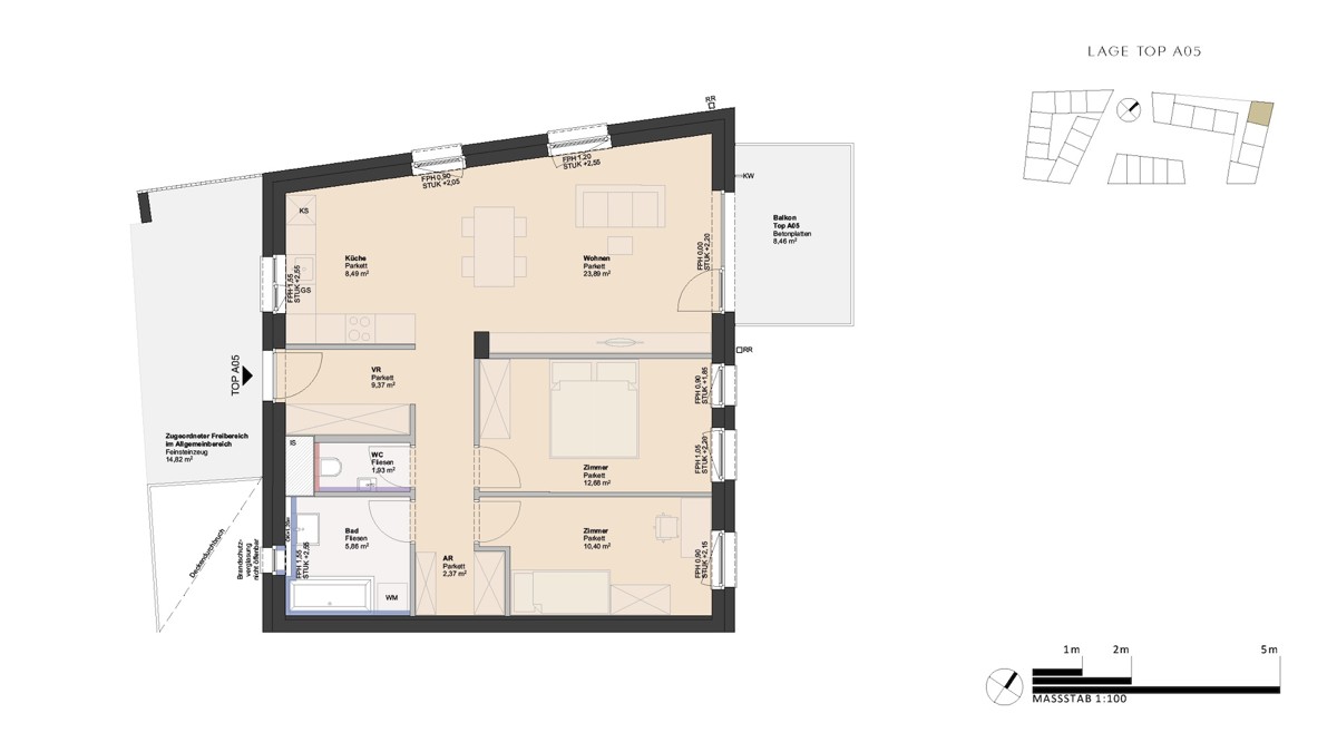 Leistbarer Wohntraum im Neubau - 3-Zimmer Wohnung provisionsfrei! /  / 4030 Linz / Bild 2