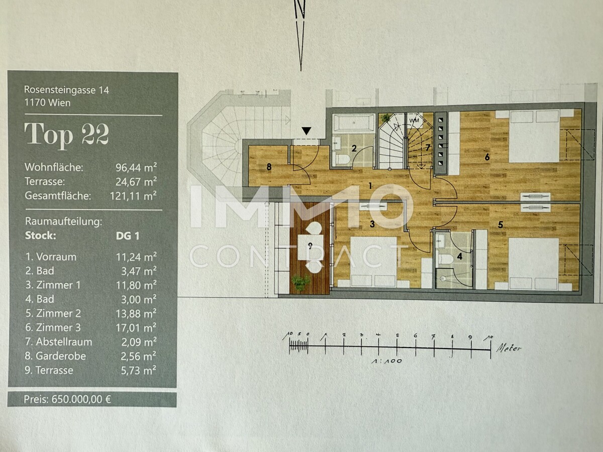 Dachgeschoss Traum f�r die ganze Familie -Maisonette- 4 Zimmer- 2 Terrassen /  / 1170&nbsp;Wien / Bild 2