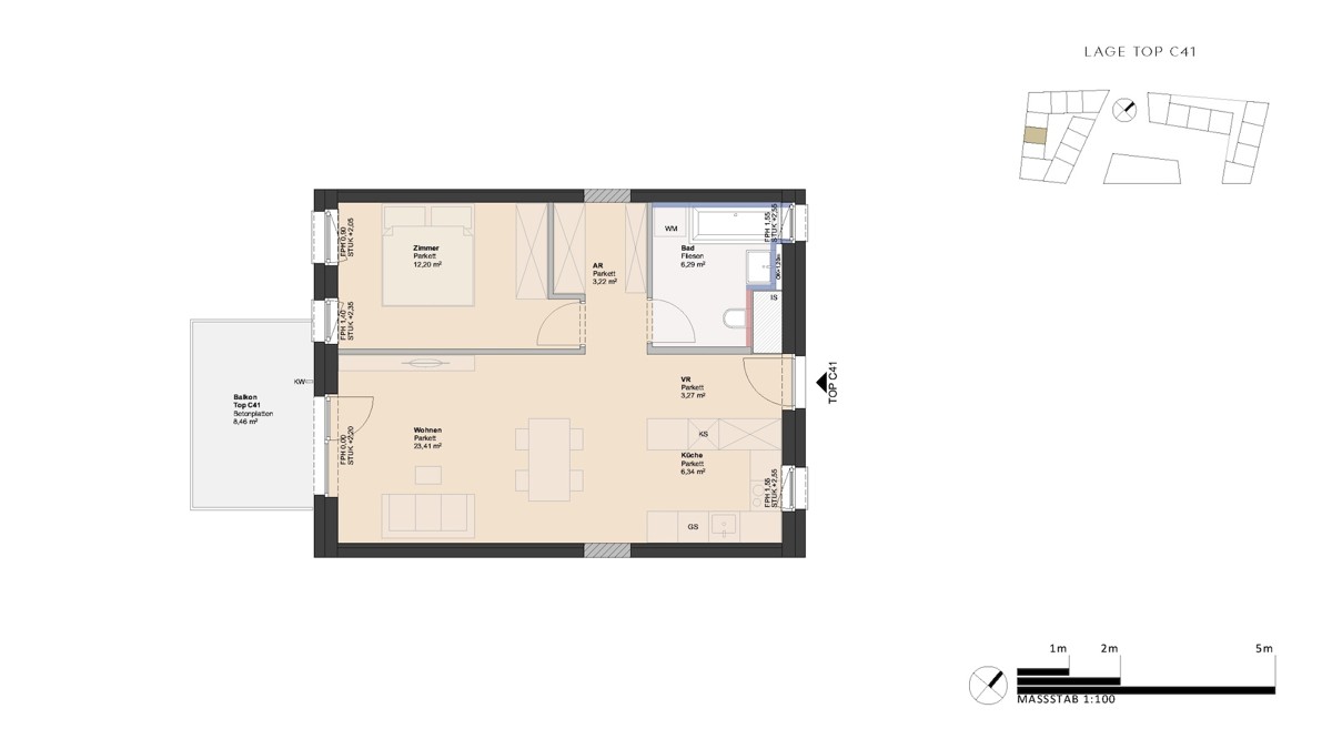 Urbane 2-Zimmer Wohnung Nhe der Traunauen - provisionsfrei! /  / 4030 Linz / Bild 2
