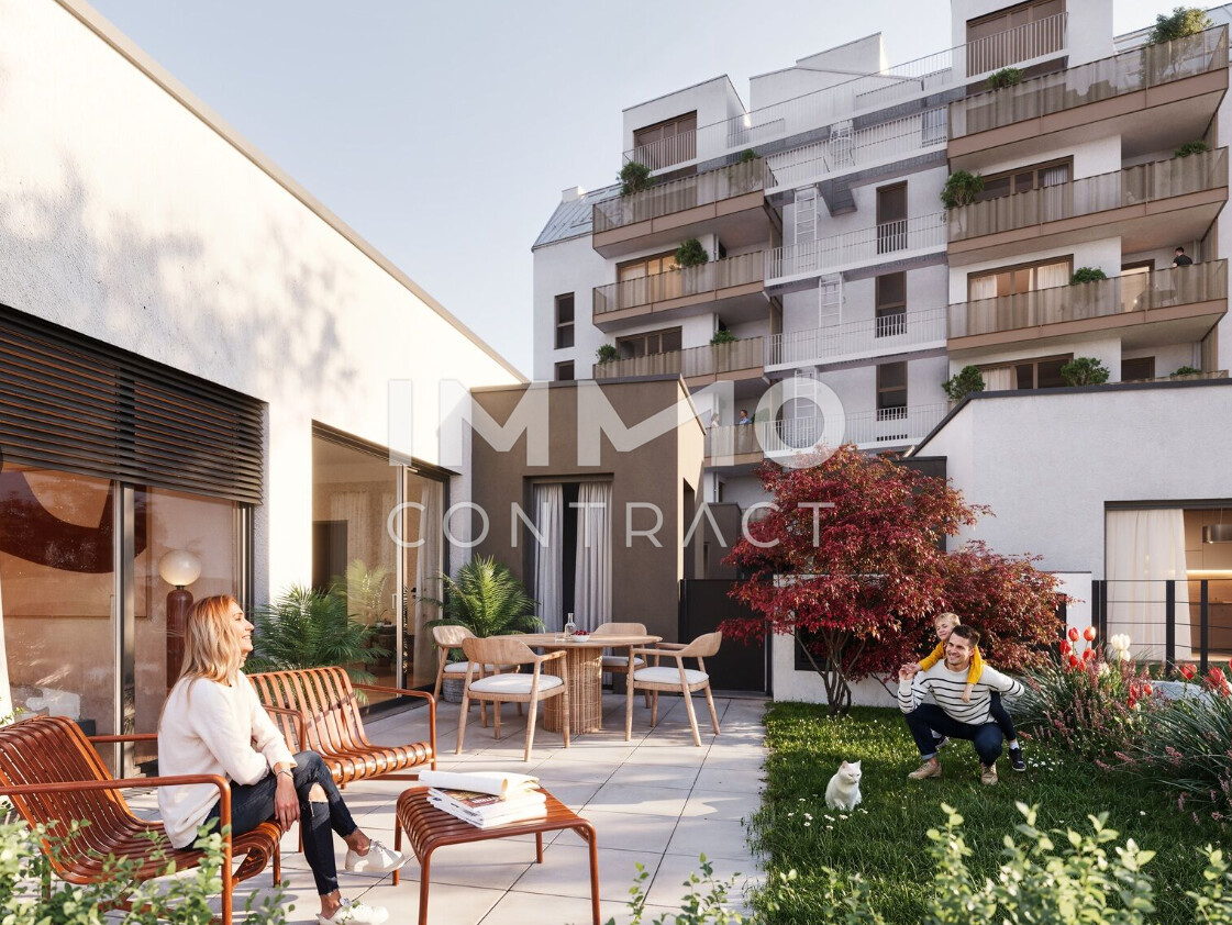 Traum Haus im Innenhof  - Moderne 3-Zimmer-Wohnung mit Garten im ERSTBEZUG