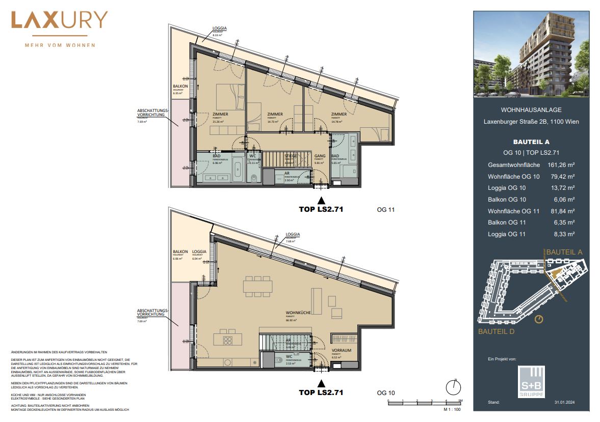 Penthouse Deluxe - Directly at the main train station: Commission-free + Completion in October /  / 1100 Wien / Bild 3