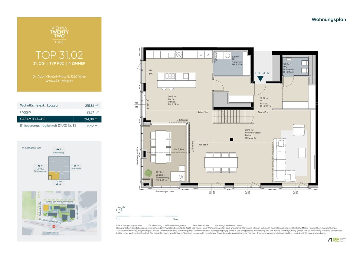 Skyfloor - Penthouse mit Fernsicht - U1 vor der Tre - Provisionsfrei /  / 1220 Wien / Bild 10
