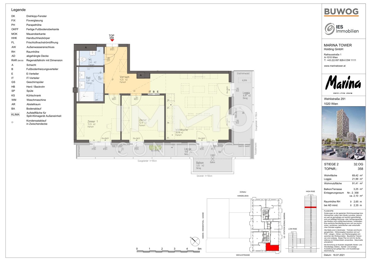 PROVISIONFREI! 3-Zimmer Wohnung perfekt fr Familien oder Prchen, die hoch hinaus wollen! /  / 1020 Wien / Bild 10