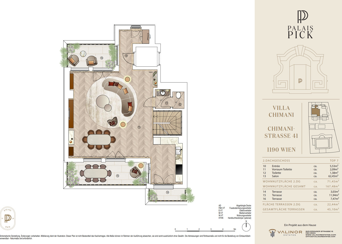Penthouse - Palais & Villa - Ein Wohnjuwel der Extraklasse! 100m2 Terrasse /  / 1190 Wien / Bild 9