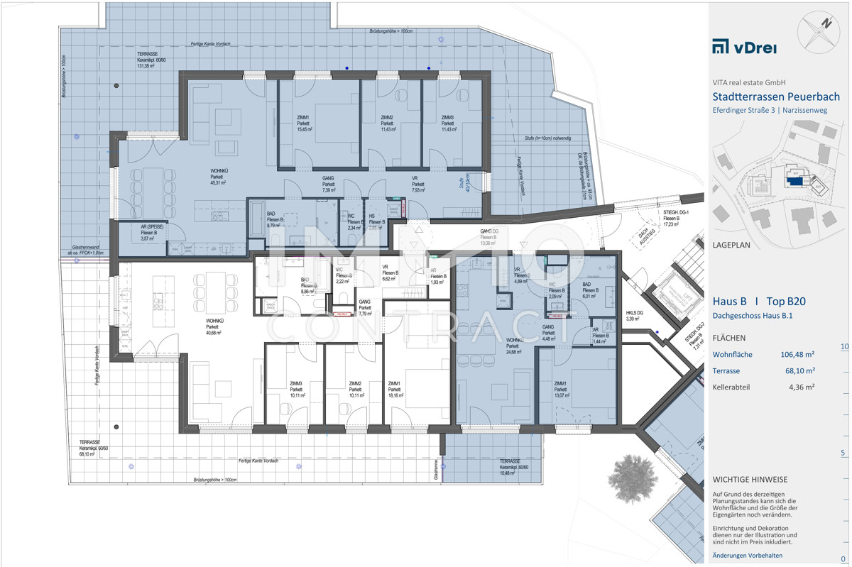 4-Zi Penthouse mit Weitblick in den STADTTERRASSEN PEUERBACH - provisionsfrei!  ** JETZT FRHKUFER-RABATT!** /  / 4722 Peuerbach / Bild 7