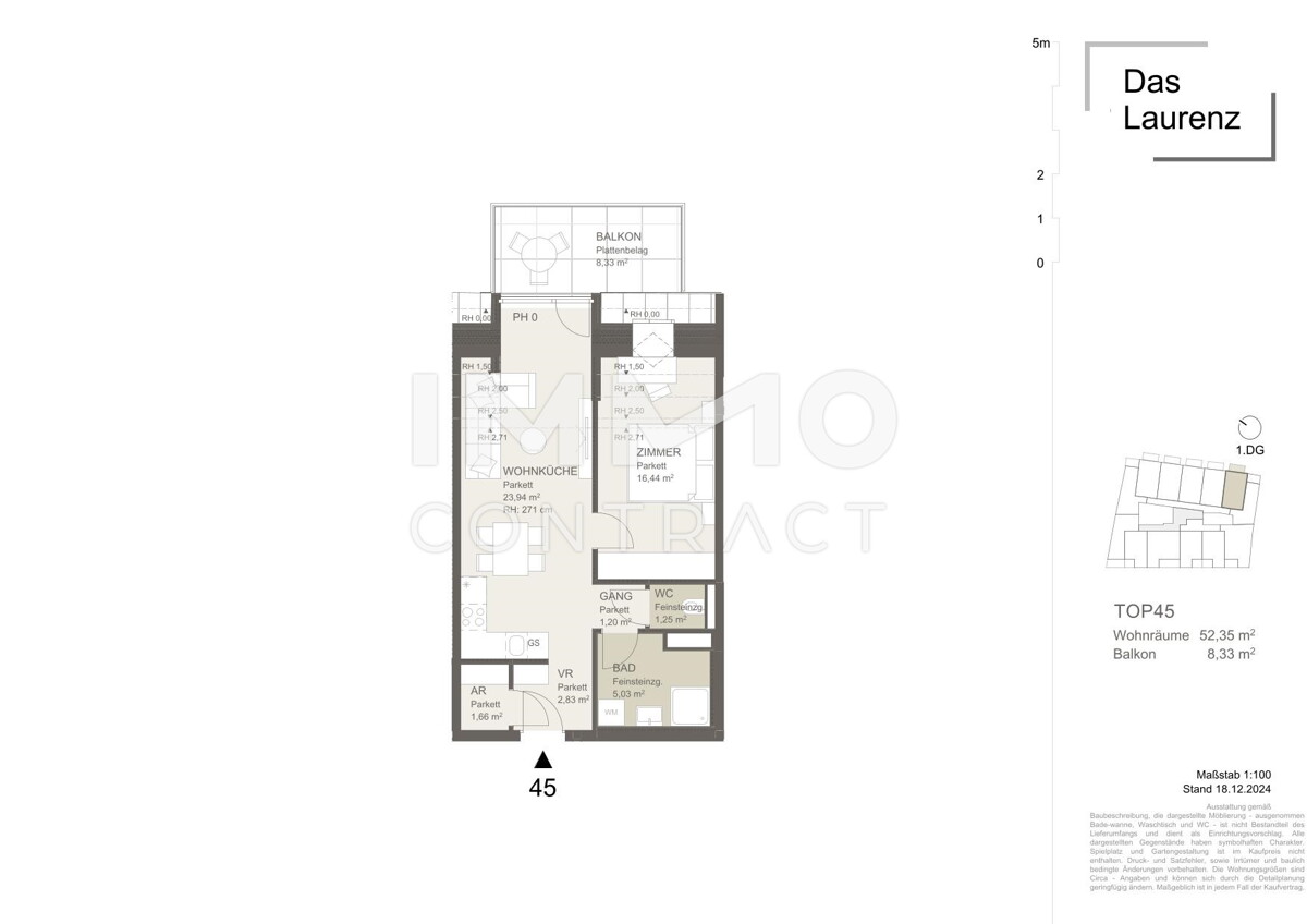 TRAUM WEITBLICK 2 Zimmer + Balkon - 1 bedroom apartment + balcony  ERSTBEZUG =Das Laurenz=   U3 /  / 1110 Wien / Bild 1