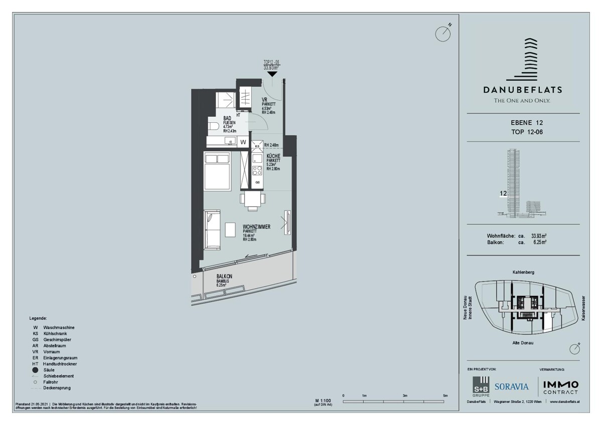 NEW DANUBEFLATS: Fully furnished - Doorman, Gym, Pool, Wellness - LUXUS WOHNEN /  / 1220 Wien / Bild 7
