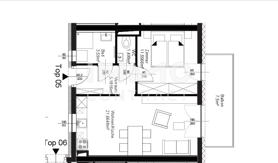 2 Zimmer Wohnung mit Balkon - Augasse 94 - Top 5 /  / 8051 Graz / Bild 6