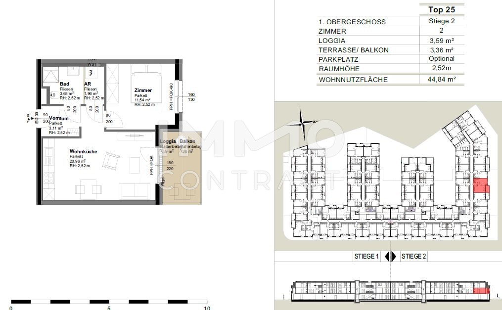 Komfortable 2-Zimmer-Wohnung mit Balkon - Kche inklusive! /  / 2700 Wiener Neustadt / Bild 6