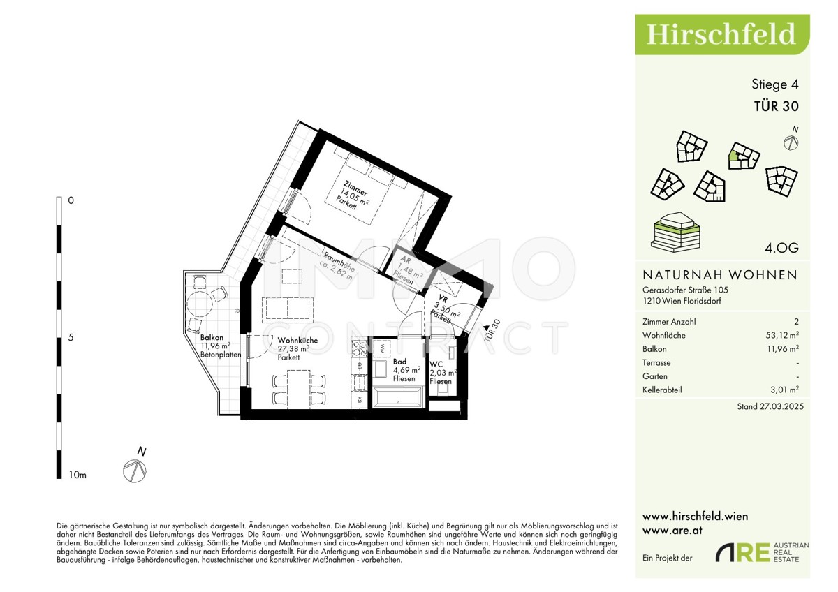 Neu und provisionsfrei: Schnppchet Hit im 4. Stock - Hirschfeld /  / 1210 Wien / Bild 3
