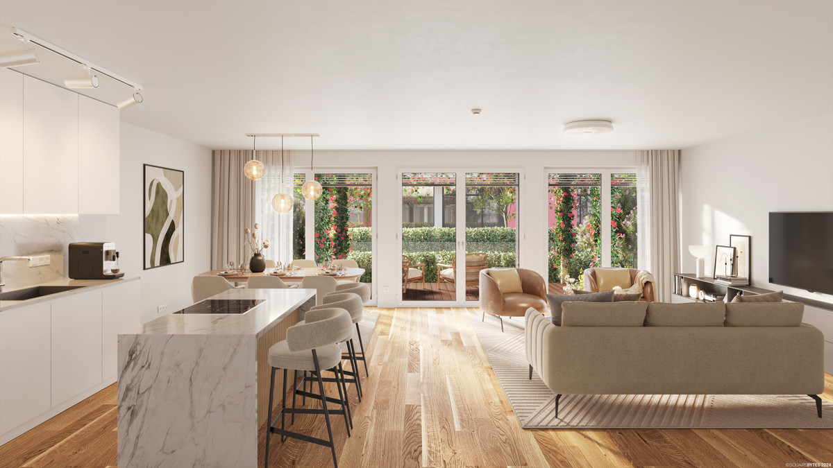 Elegantes Stadtwohnen mit Gartenflair - Maisonette Deluxe beim Hauptbahnhof - Provisionsfrei /  / 1100 Wien / Bild 2