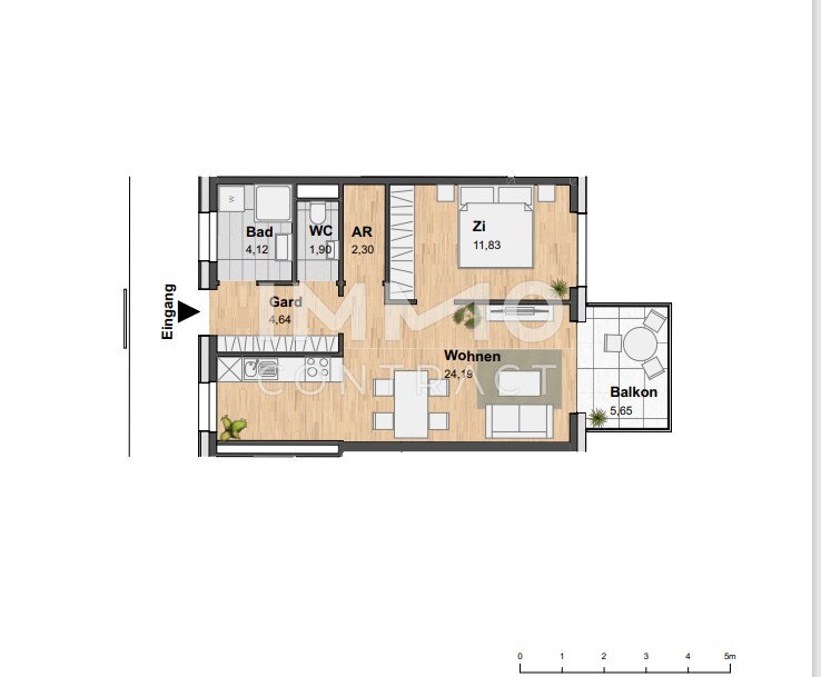 WEIHNACHTSAKTION: 1. MONAT MIETFREI  TOP 2-ZIMMERWOHNUNG MIT BALKON /  / 8020 Graz / Bild 1