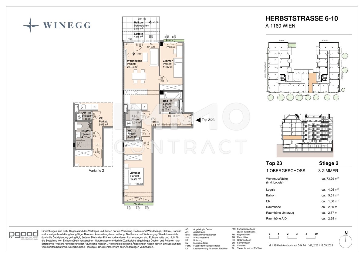 Hochwertige 3 Zimmer Wohnung mit ruhiger Freiflche in den Innenhof! NEUBAU! ERSTBEZUG! /  / 1160 Wien / Bild 7