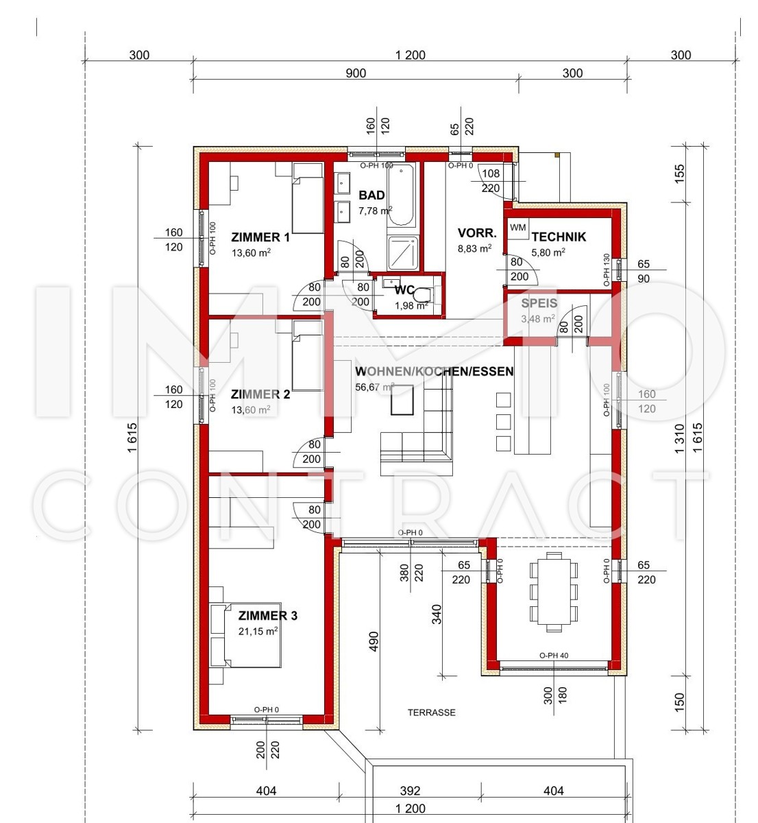 Baumeisterhaus - ein barrierefreier Bungalow  Rohbau /  / 2011 Sierndorf / Bild 5