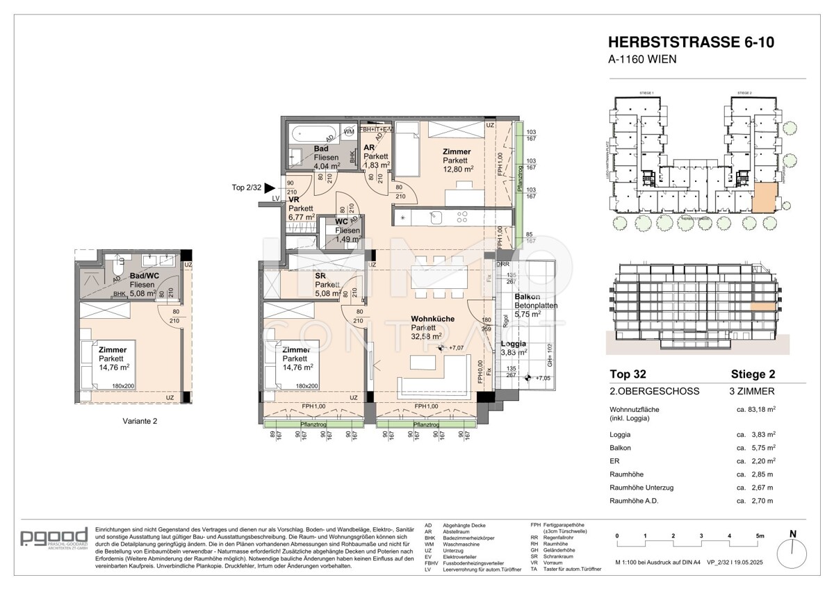 WOHNEN AM PARK - Urban & Grn - Grozgig geschnittene 3 Zimmer Wohnung! 2 Bder! /  / 1160 Wien / Bild 1