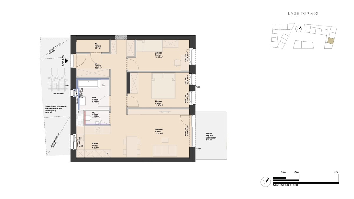 Einzigartiger Wohnstil - 3-Zimmer Wohnung - leistbar & provisionsfrei! /  / 4030 Linz / Bild 1