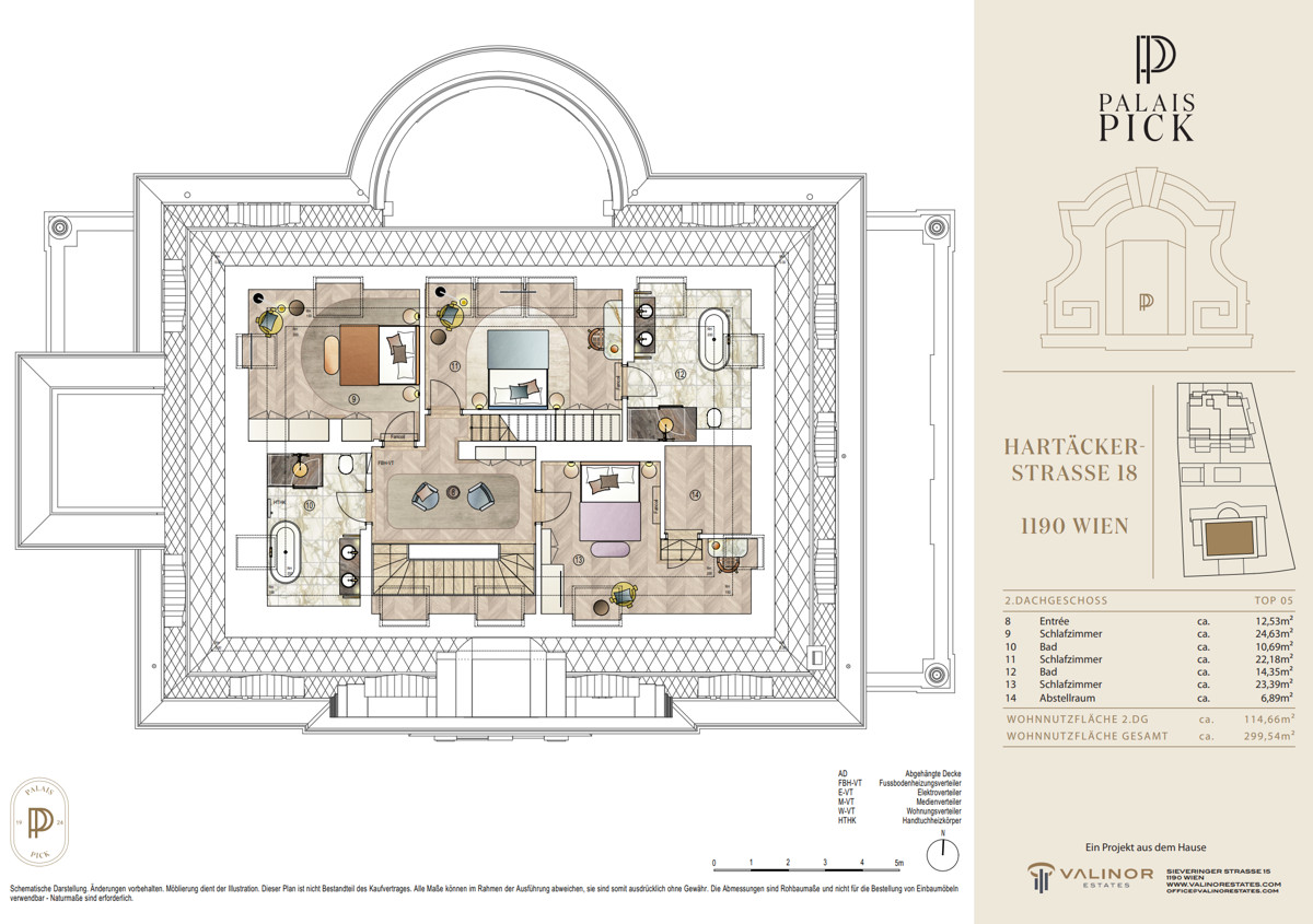 Penthouse de Luxe in architektonischer Villenschnheit - Palais & Villa - Ein Wohnjuwel der Extraklasse /  / 1190 Wien / Bild 5