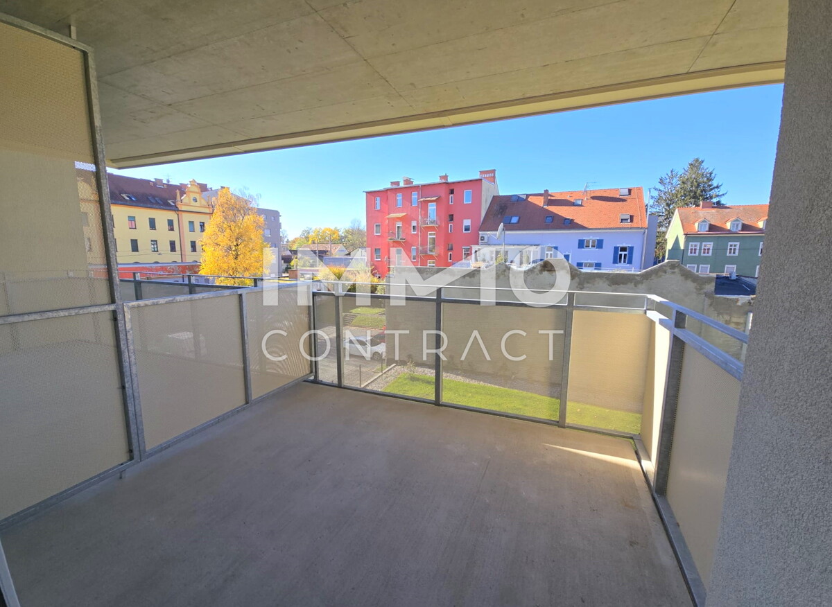ERSTBEZUG: geförderte 2 Zimmer-Wohnung mit großem Balkon in zentraler u. ruhiger Innenhoflage - Puchstraße 34 - Top 06 / / 8020 Graz / Bild 2