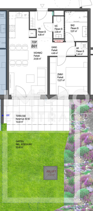 Ideale 2-Zi Gartenwohnung in den STADTTERRASSEN PEUERBACH - provisionsfrei! *JETZT Frhkufer-Rabatt* /  / 4722 Peuerbach / Bild 2