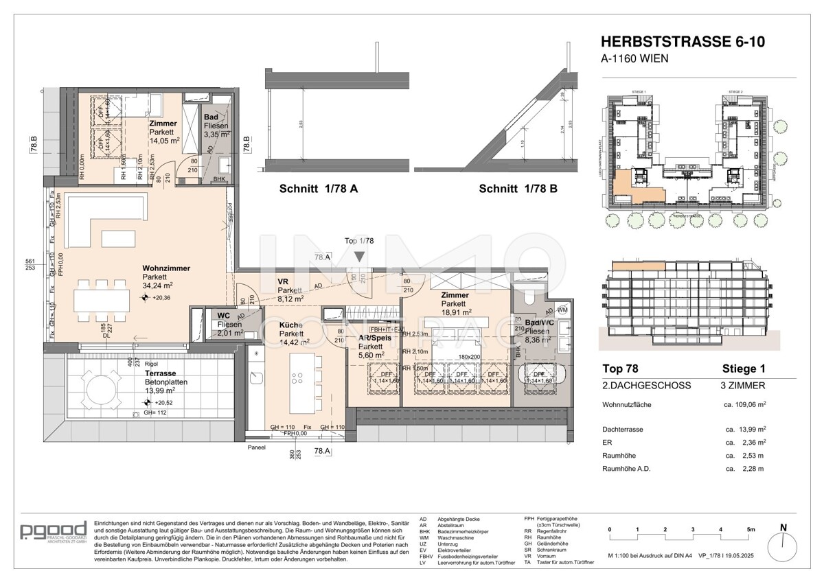 Wohnen im Dachgescho! 3 Zimmer, 2 Bder en-suite! NEUBAU! /  / 1160 Wien / Bild 7