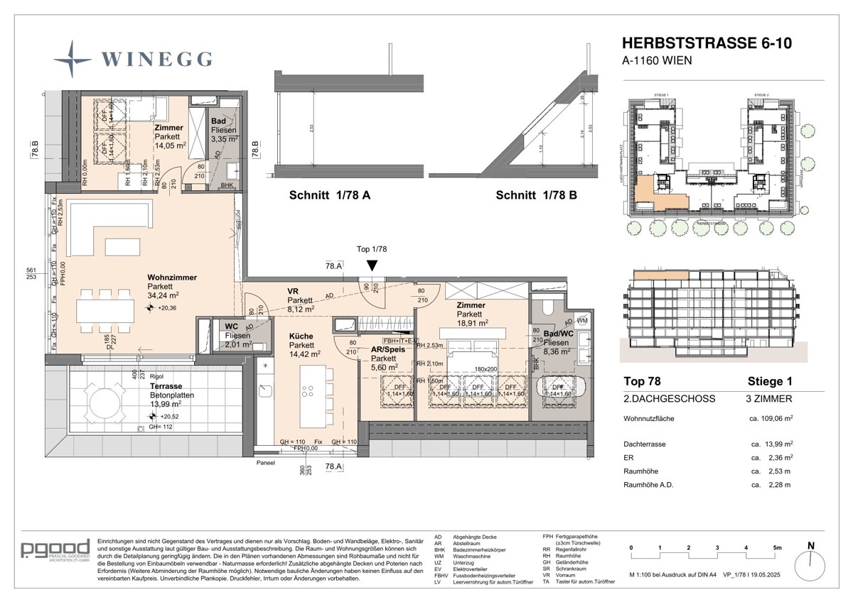 Wohnen im Dachgescho! 3 Zimmer, 2 Bder en-suite! NEUBAU! /  / 1160 Wien / Bild 7