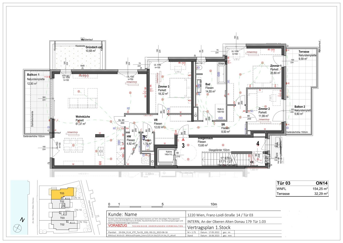 Traumlage Alte Donau: 5-Zimmer-Wohnung mit Wasserblick & Designerkche ? Provisionsfrei /  / 1220 Wien / Bild 1