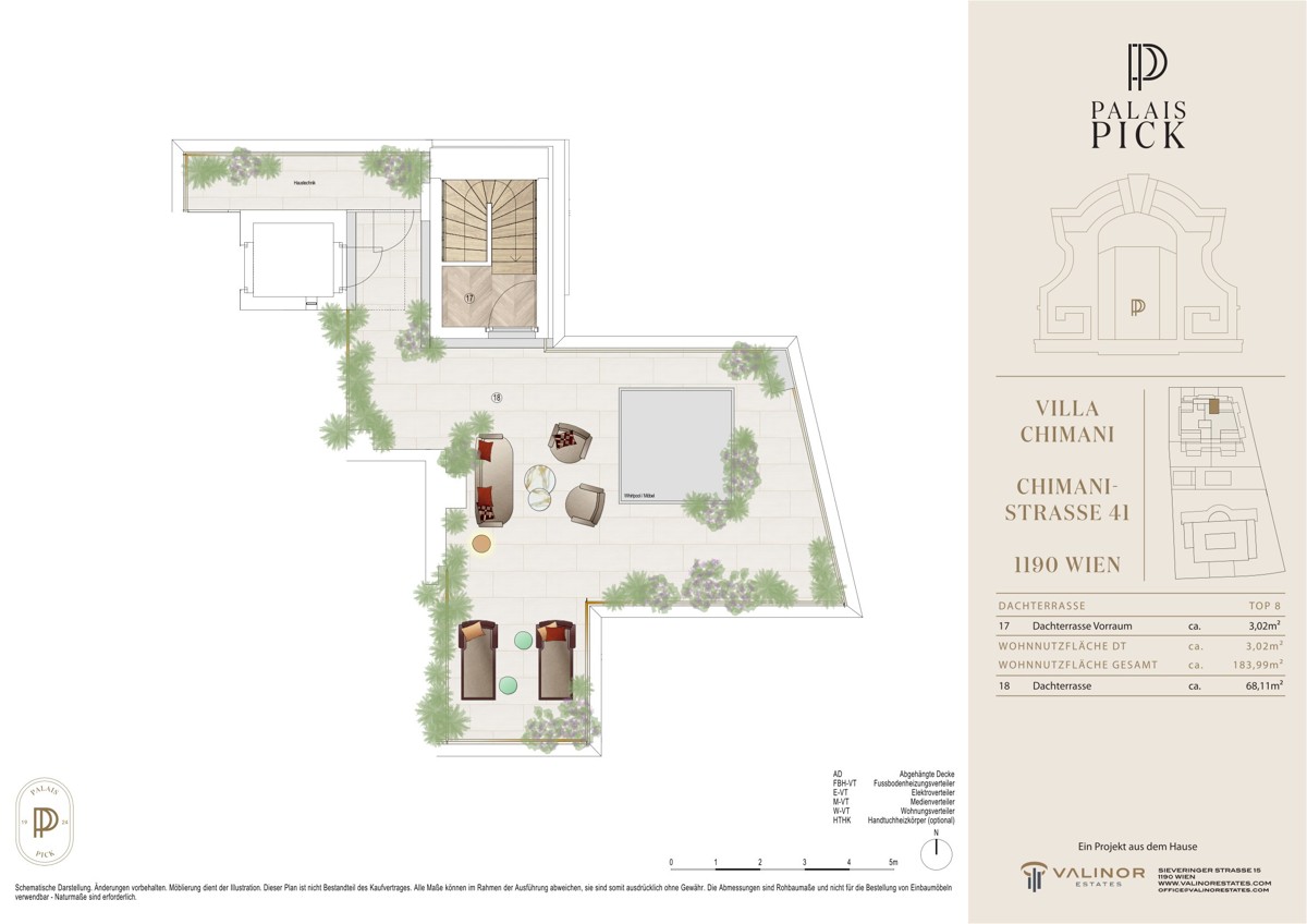 Exklusives Rooftop Retreat: inkl. Pool -  Ein Wohnjuwel der Extraklasse: Wo architektonisches Erbe auf modernen Luxus trifft /  / 1190 Wien / Bild 6