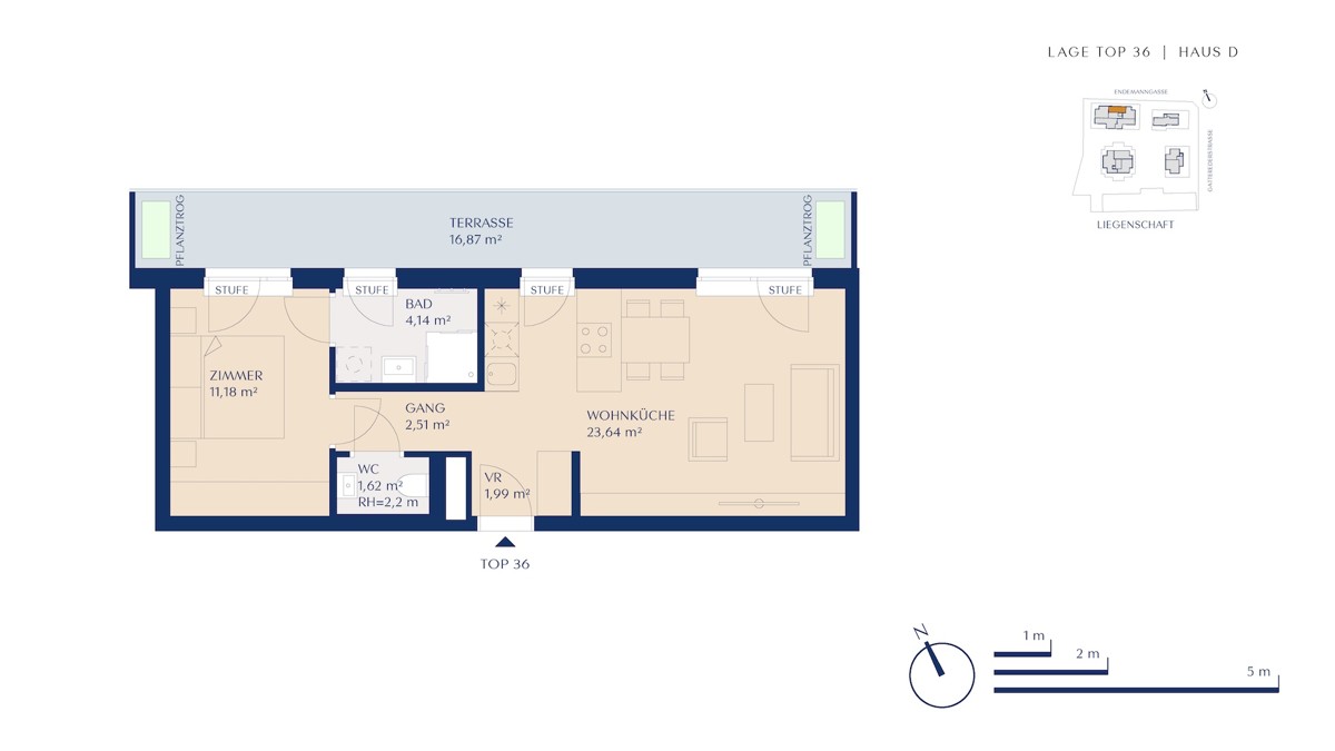 PROVISIONSFREIE Zweizimmer Wohnung im DG /  / 1230 Wien / Bild 2